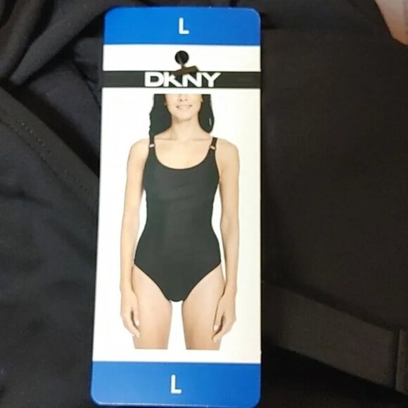 NWT DKNY Women's Swimsuit black one piece - Picture 7 of 9